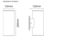 Luminária Saliente de Parede para Exterior Tromilux 2065.205.1F2 Branco