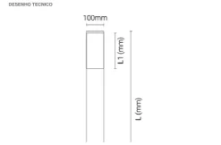 Luminária Saliente de Piso em Aço Inoxidável Tromilux 2052.100.8OX Aço Inoxidável