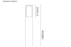 Luminária Saliente de Piso em Aço Inoxidável Tromilux 2045.110.8F3 Aço Inoxidável