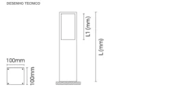 Luminária Saliente de Piso em Aço Inoxidável Tromilux 2042.110.8F3 Aço Inoxidável