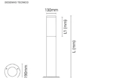 Luminária Saliente de Piso para Exterior Tromilux 2054.116.8T4 Aço Inoxidável