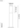 Luminária Saliente de Piso para Exterior Tromilux 2054.110.2T4 Cinza