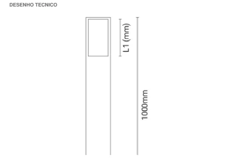 Luminária Saliente de Piso para Exterior Tromilux 2044.116.1F3 Branco