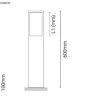 Luminária Saliente de Piso para Exterior Tromilux 2043.116.9F3 Preto