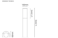 Luminária Saliente de Piso Tromilux 2050.100.1OX Branco
