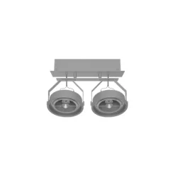 Luminária Saliente de Teto em Aço Galvanizado Tromilux 1199.210.2X2 Cinza