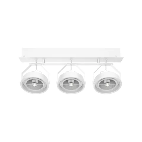 Luminária Saliente de Teto em Aço Galvanizado Tromilux 1199.315.1X3 Branco
