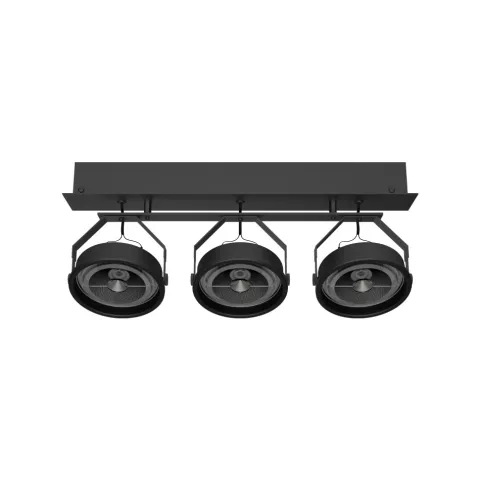 Luminária Saliente de Teto em Aço Galvanizado Tromilux 1199.310.9X4 Preto