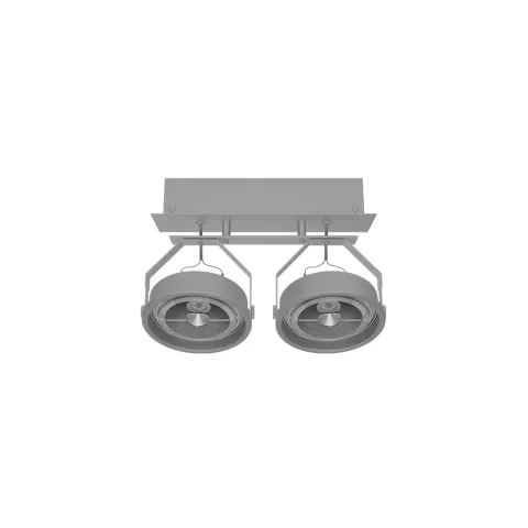 Luminária saliente de teto em aço galvanizado Tromilux 1199.215.1X2 Branco