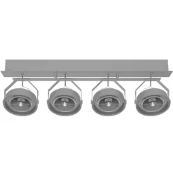 Luminária Saliente de Teto em Chapa de Aço Galvanizado Pintado Tromilux 1199.415.1X2 Branco