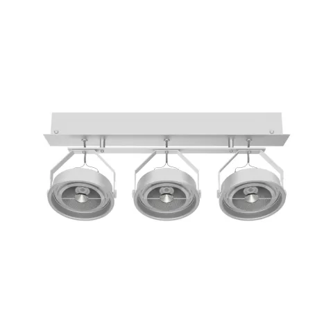 Luminária Saliente de Teto em Chapa de Aço Galvanizado Tromilux 1199.315.2X4 Cinza