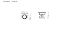 Luminária Saliente de Teto em Chapa de Aço Galvanizado Tromilux 1199.115.1X4 Branco