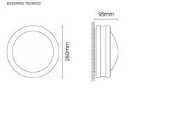 Luminária Saliente de Teto para Exterior Tromilux 2071.115.9O3 Preto
