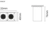 Luminária Saliente em Alumínio para Teto Tromilux 1524.302.1X4 Branco
