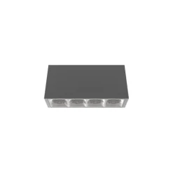 Luminária Saliente em Alumínio para Espaços Interiores Tromilux 1524.401.9X4 Preto