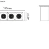 Luminária Saliente em Alumínio com Luz Descendente Tromilux 1524.402.2X2 Cinza