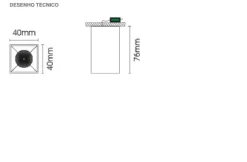 Luminária Saliente em Alumínio para Teto Tromilux 1524.101.2X4 Cinza
