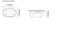 Luminária Saliente para Espaços Exteriores Tromilux 2083.105.1T3 Branco