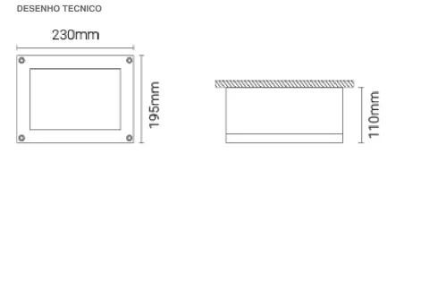 Luminária Saliente para Exterior em Alumínio Tromilux 2560.122.1P3 Branco