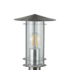 Luz de Caminho em Aço Inoxidável com Cilindro de Vidro LISIO EGLO 30187
