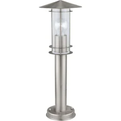 Luz de Caminho em Aço Inoxidável com Cilindro de Vidro LISIO EGLO 30187