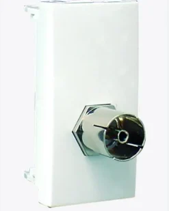 Módulo c/ conector ficha fêmea tv branco, 1módulo - 45983 - Quadro 45 - Efapel