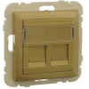 Módulo com conector RJ 45 - duplo 90442 TDU Série Logus 90 efapel- Cor dourado