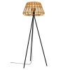 MONTEZUELO Candeeiro de Pé EGLO - Bambu Natural e Metal Preto 390155