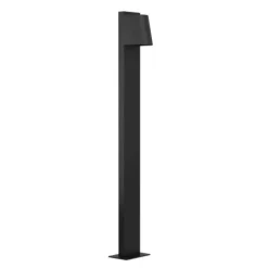 Pilar LED Exterior com Abajur Semicircular Preto STAGNONE EGLO 900692