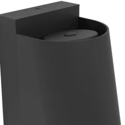 Pilar LED Exterior com Abajur Semicircular Preto STAGNONE EGLO 900692