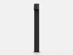 Pilar LED Exterior com Abajur Semicircular Preto STAGNONE EGLO 900692