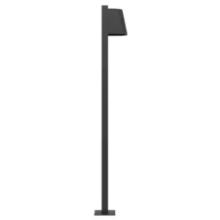 Pilar LED Exterior com Abajur Semicircular Preto STAGNONE EGLO 900692
