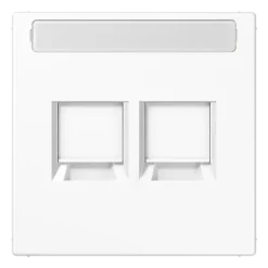 Placa Central com Fixação por Encaixe para Conectores RJ 2x Cinzento Claro LS1969-2NAWELG JUNG LS1969-2NAWELG