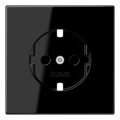 Placa Central para Bases de Tomada SCHUKO® Safety Plus Preto LS1520KIPLSW JUNG LS1520KIPLSW