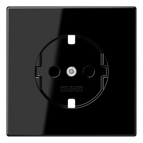 Placa Central para Bases de Tomada SCHUKO® Safety Plus Preto LS1520KIPLSW JUNG LS1520KIPLSW