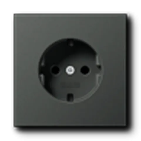 Placa central para bases de tomada SCHUKO® Safety Plus alumínio lacado antracite LS JUNG AL1520KIPLAN