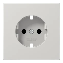 Placa central para bases de tomada SCHUKO® Safety Plus cinzento claro LS1520KIPLLG JUNG LS1520KIPLLG