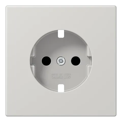 Placa central para bases de tomada SCHUKO® Safety Plus cinzento claro LS1520KIPLLG JUNG LS1520KIPLLG
