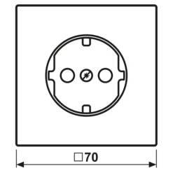 Placa Central para Bases de Tomada SCHUKO® Safety Plus Série LS Aço JUNG ES1520KIPL