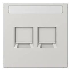 Placa central para conectores RJ 2x cinzento claro LS JUNG LS1969-25NAWELG