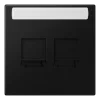 Placa central para conectores RJ 2x UMA-CAT6A preto JUNG LS1969-2NAWESW
