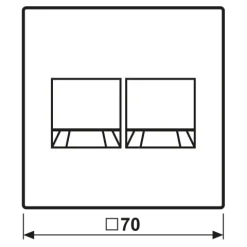 Placa Central para Conectores RJ 2x UMA-CAT6A Preto JUNG LS1969-2WESW