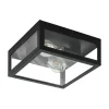 Plafon com Moldura de Metal Preto e Vidro Transparente AMEZOLA EGLO 99122