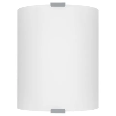 Plafon com Vidro Branco Acetinado e Suportes em Metal Prateado GRAFIK EGLO 84028