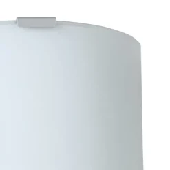 Plafon com Vidro Branco Acetinado e Suportes em Metal Prateado GRAFIK EGLO 84028