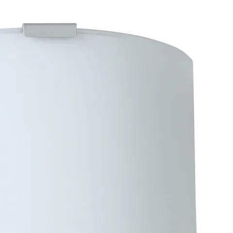 Plafon com Vidro Branco Acetinado e Suportes em Metal Prateado GRAFIK EGLO 84028