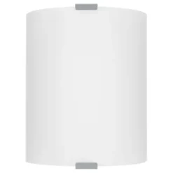 Plafon com Vidro Branco Acetinado e Suportes em Metal Prateado GRAFIK EGLO 84028