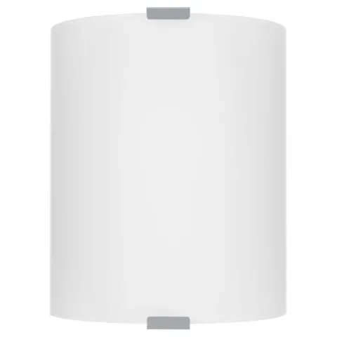 Plafon com Vidro Branco Acetinado e Suportes em Metal Prateado GRAFIK EGLO 84028