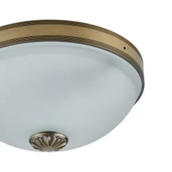 Plafon de Teto com Abajur em Vidro Branco Acetinado IMPERIAL EGLO 82741