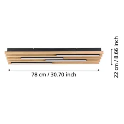 Plafon de Teto com LED e Madeira Natural MARREIRA EGLO 390428